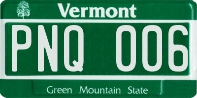 VT license plate PNQ006