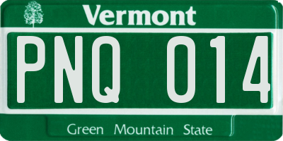 VT license plate PNQ014