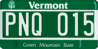 VT license plate PNQ015