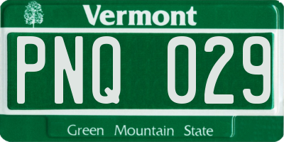 VT license plate PNQ029