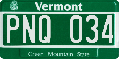 VT license plate PNQ034
