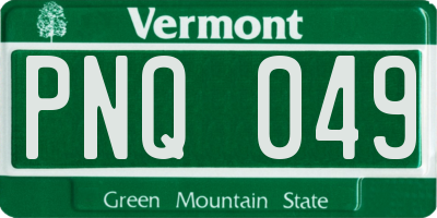VT license plate PNQ049