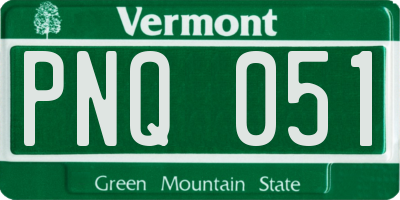 VT license plate PNQ051