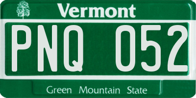 VT license plate PNQ052