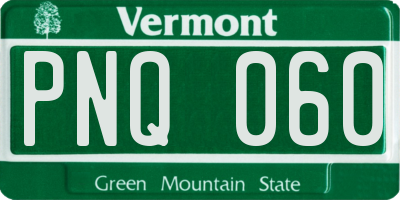 VT license plate PNQ060