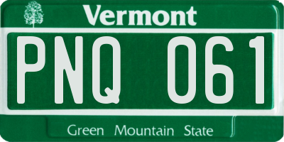 VT license plate PNQ061