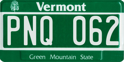 VT license plate PNQ062