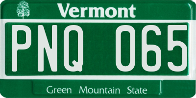 VT license plate PNQ065