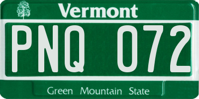 VT license plate PNQ072