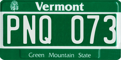 VT license plate PNQ073