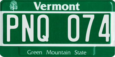 VT license plate PNQ074