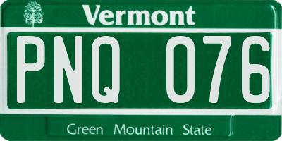 VT license plate PNQ076