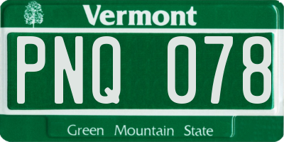 VT license plate PNQ078