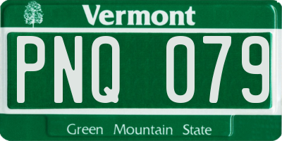 VT license plate PNQ079
