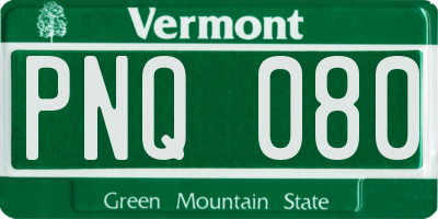 VT license plate PNQ080