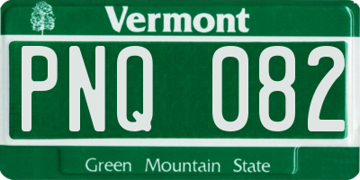 VT license plate PNQ082