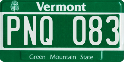 VT license plate PNQ083