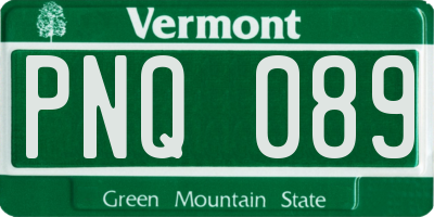 VT license plate PNQ089