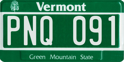 VT license plate PNQ091