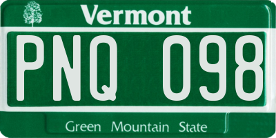 VT license plate PNQ098