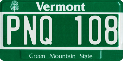 VT license plate PNQ108