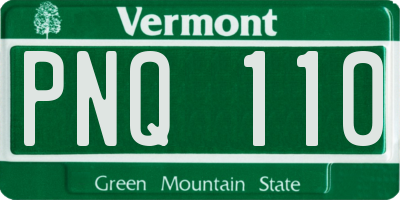 VT license plate PNQ110