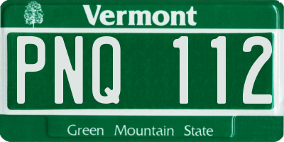 VT license plate PNQ112