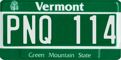 VT license plate PNQ114