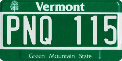 VT license plate PNQ115