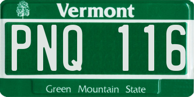 VT license plate PNQ116