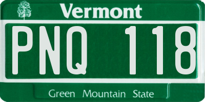 VT license plate PNQ118