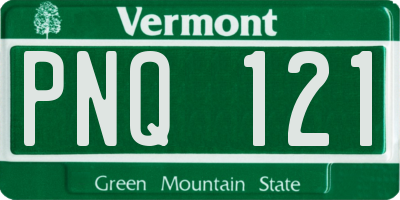 VT license plate PNQ121