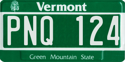 VT license plate PNQ124