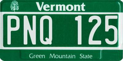 VT license plate PNQ125