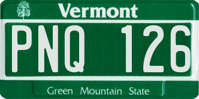 VT license plate PNQ126