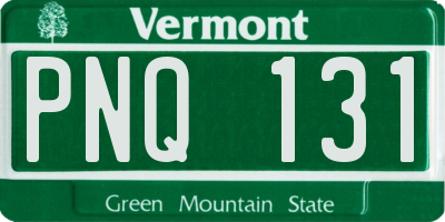 VT license plate PNQ131