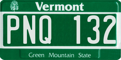 VT license plate PNQ132