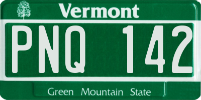 VT license plate PNQ142