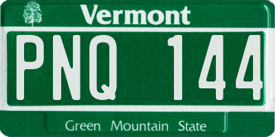 VT license plate PNQ144