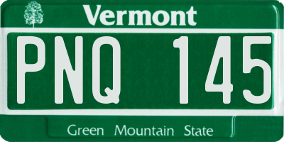 VT license plate PNQ145