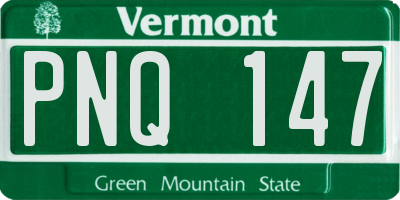 VT license plate PNQ147