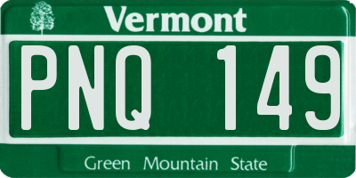 VT license plate PNQ149