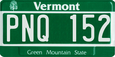 VT license plate PNQ152