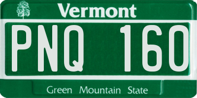 VT license plate PNQ160