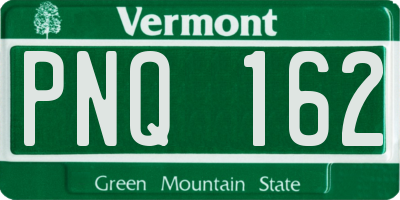 VT license plate PNQ162