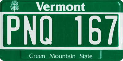 VT license plate PNQ167
