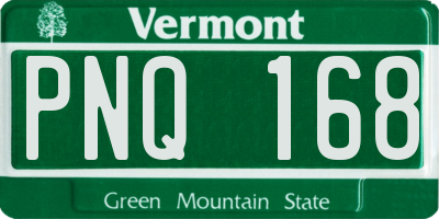 VT license plate PNQ168