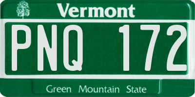 VT license plate PNQ172