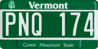 VT license plate PNQ174