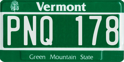 VT license plate PNQ178
